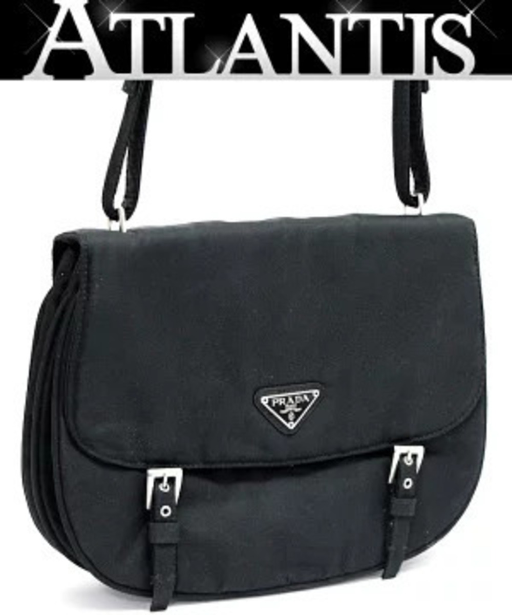 Prada Triangle Shoulder Bag Black